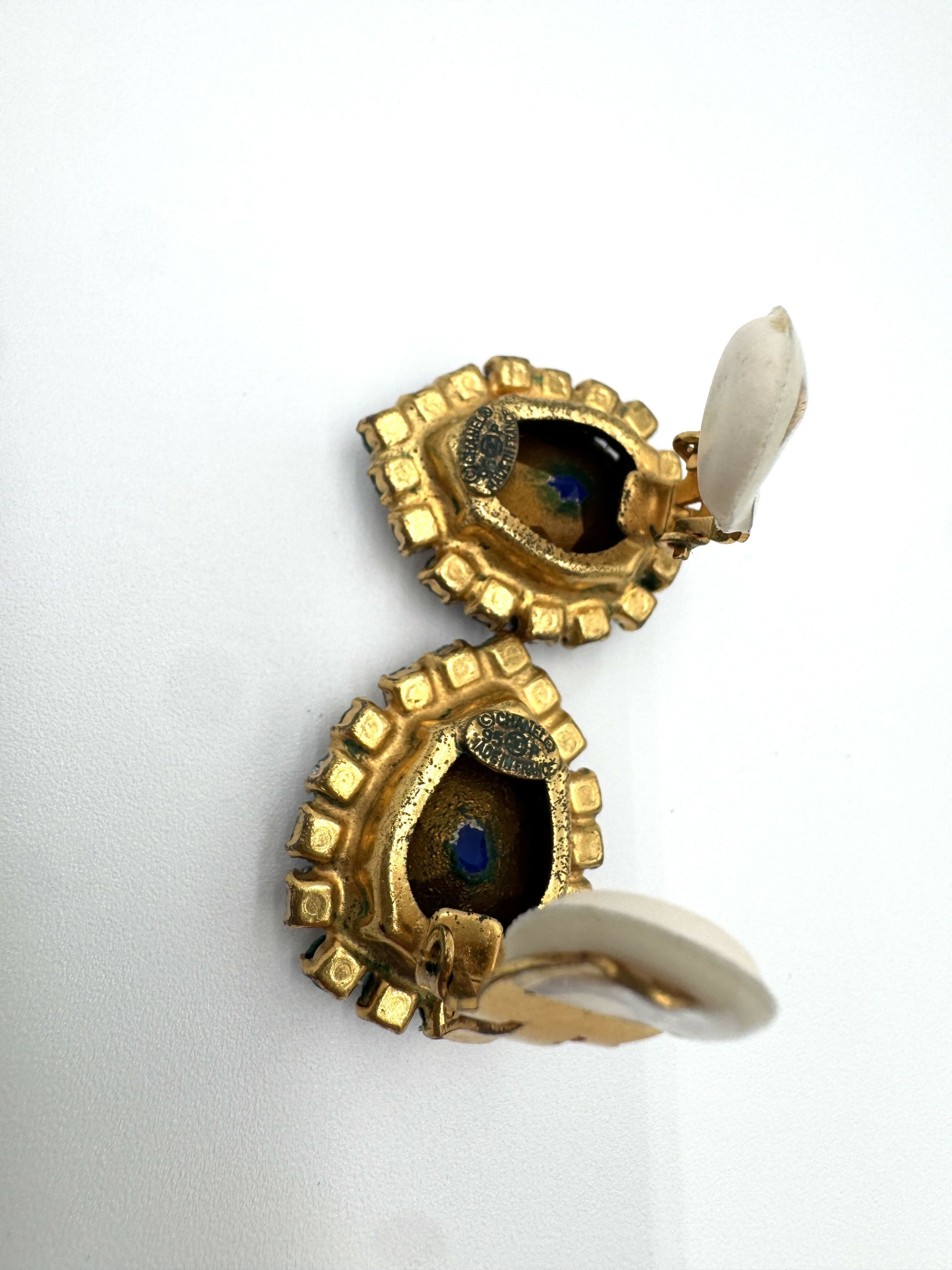 Chanel Vintage Barbie 1995  Earrings-bue Sapphire 10