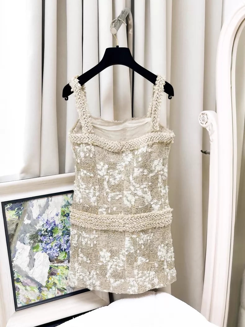 Chanel 10 beige Embroidered Dress