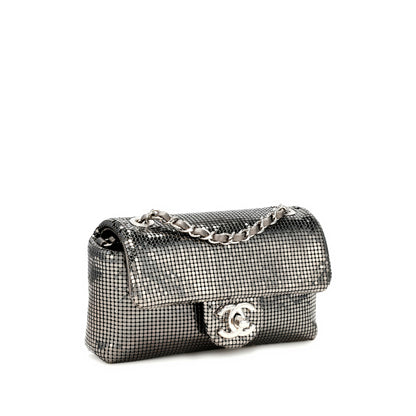 Chanel Fall/Winter 2021 Metallic Mesh Mini Flap Bag