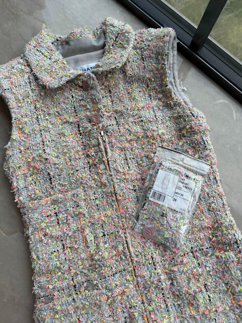 Chanel 14s Multicolour Tweed dress