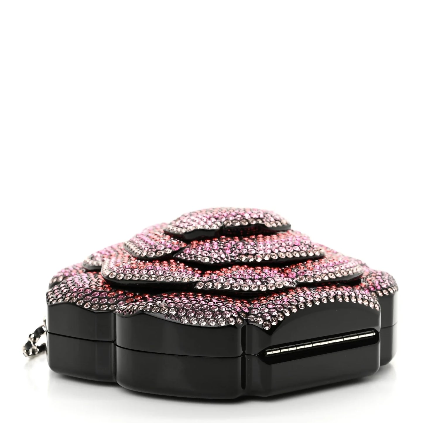 Chanel 2018 Pink Strass & Resin Camellia Minaudière