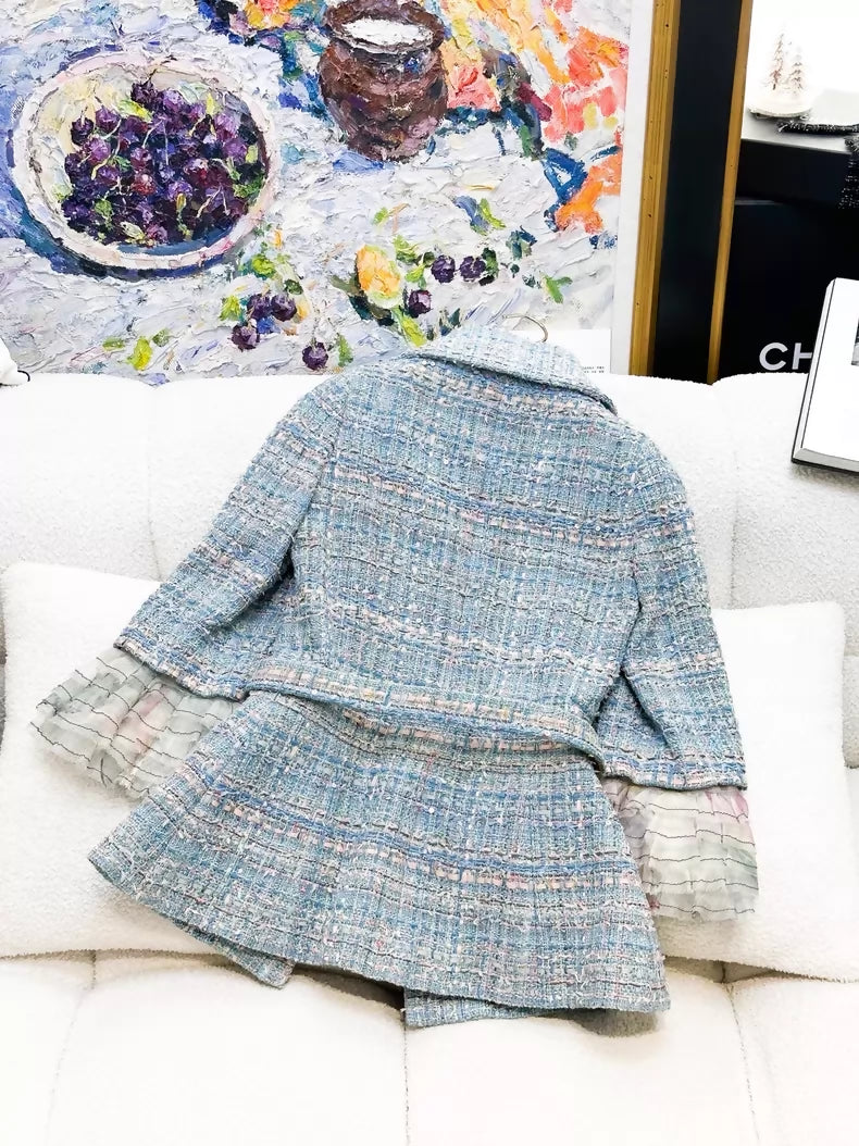 Chanel 13S blue tweed jacket