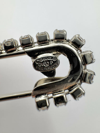 Chanel Vintage 01P Rhinestone Spring/Summer Collection Silver-Tone Brooch