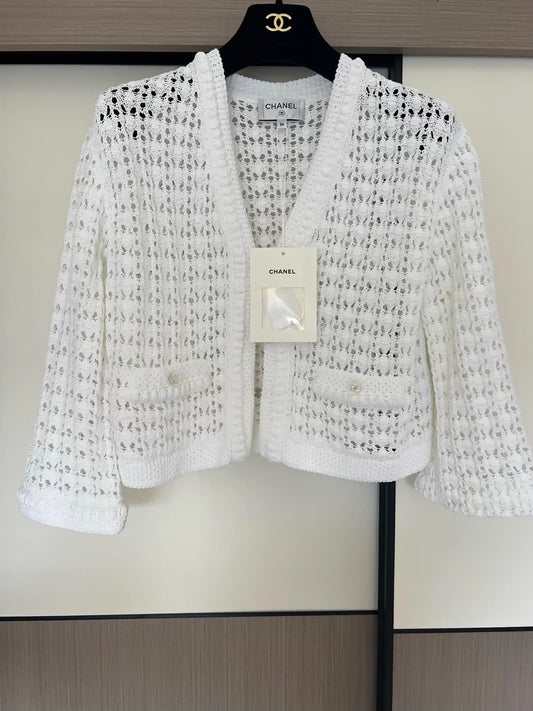 Chanel 26C white cardigan