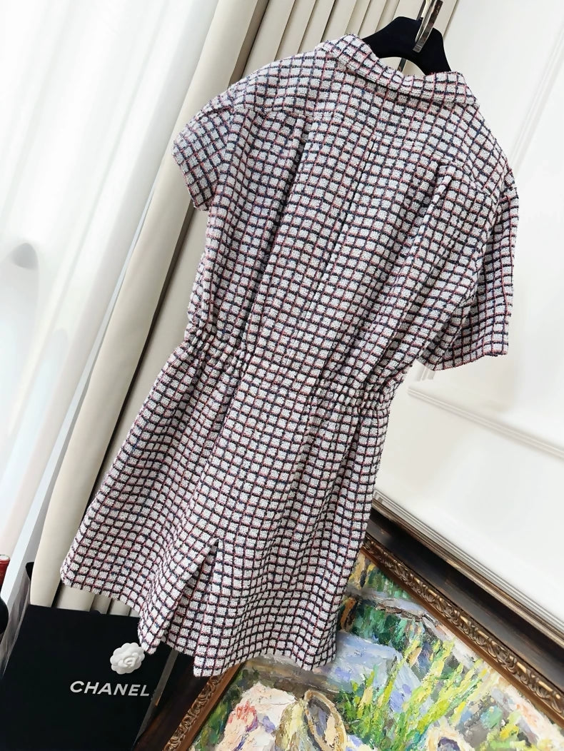 Chanel 19P Red and Blue Dress