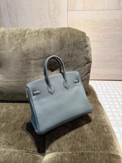 Hermes Birkin 25 Gris Amande Togo leather gold hardware