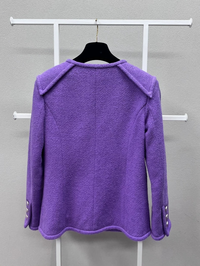 Chanel 20P purple tweed jacket