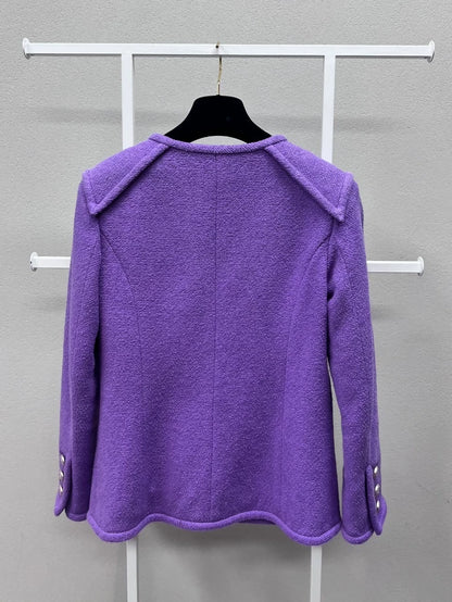 Chanel 20P purple tweed jacket