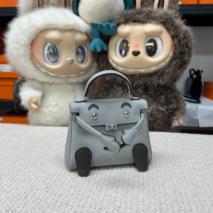 Hermès Kelly doll 8u Glacier Blue swift leather palladium hardware