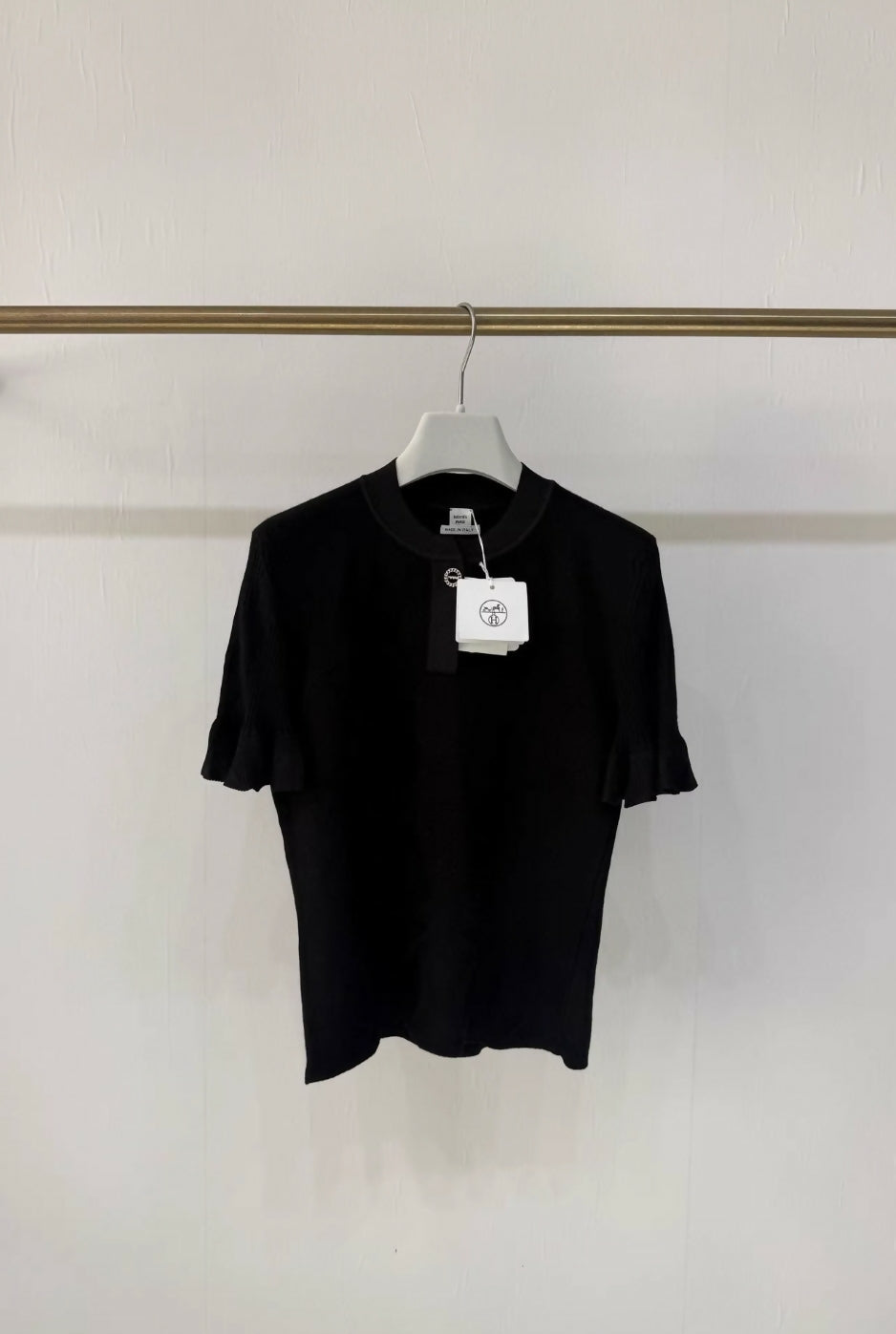 Hermes 25 autumn and winter black knitted top