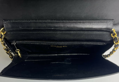 ULTRA RARE Vintage 1984 Chanel Black Crocodile Flap Bag 24K Gold Hardware