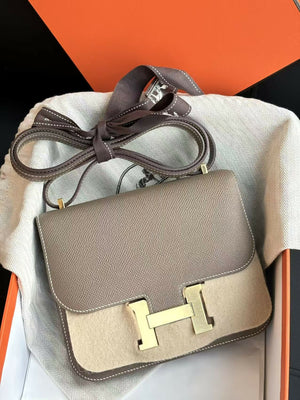 Hermès Constance 19 Étoupe Epsom Leather with Gold Hardware