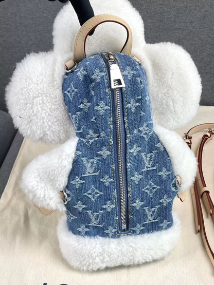 LV Sunflower Denim Backpack