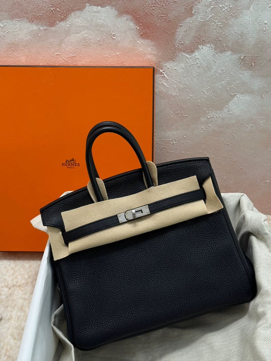 Hermès Birkin 25 Black togo leather palladium hardware