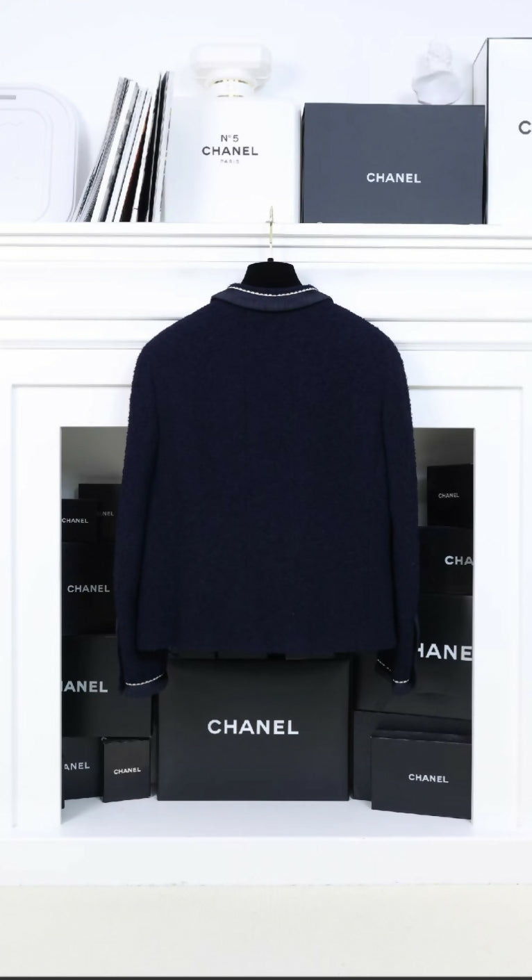 Chanel 1997 blue and white jacket