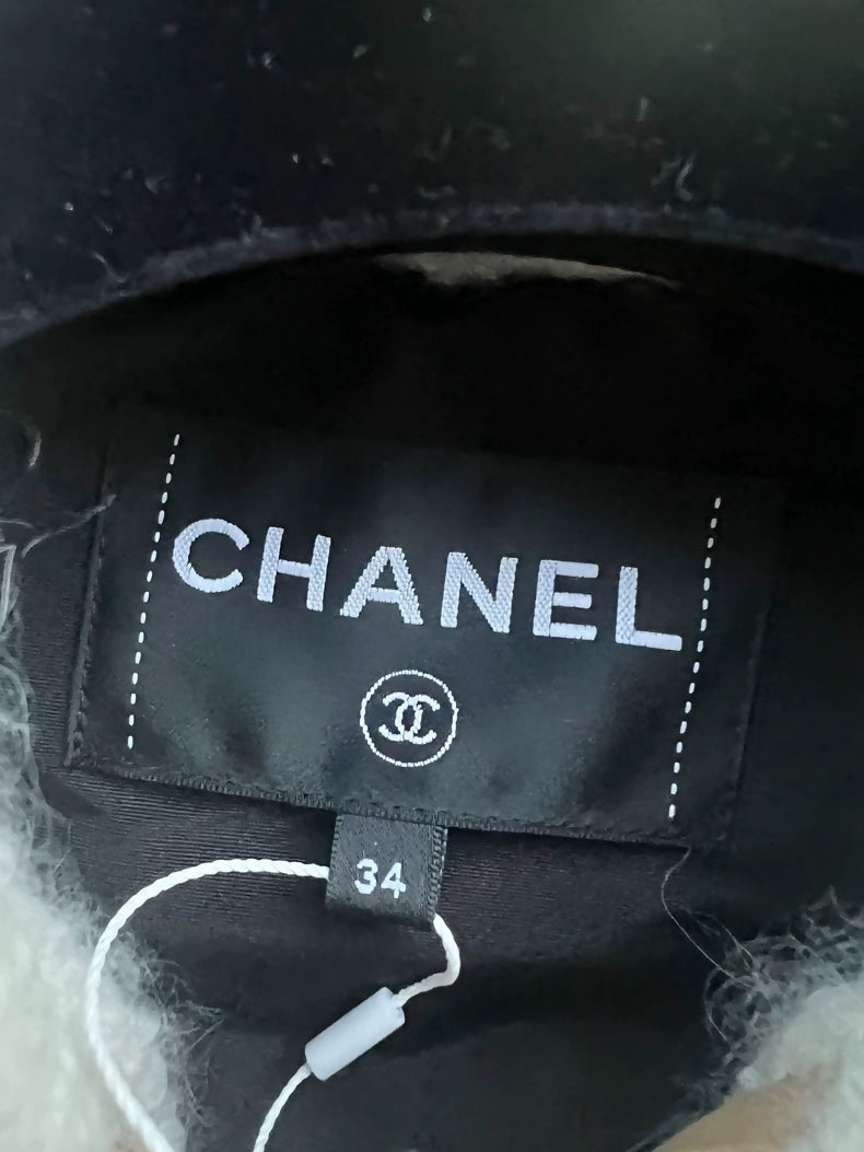 Chanel 24N ski collection beige shearling jacket