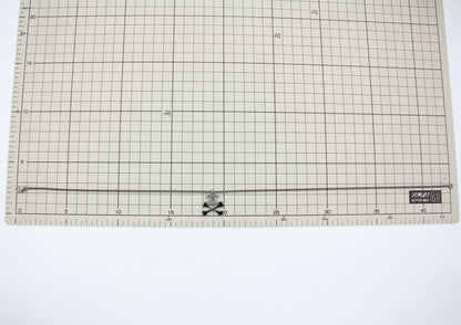 Chanel Vintage 03A Enamel Black Skull Grey CC Necklace