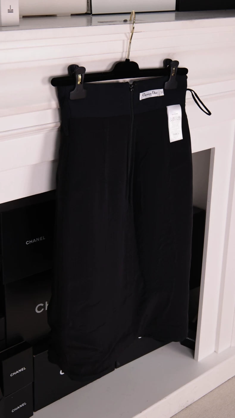 Dior Black Wool Skirt