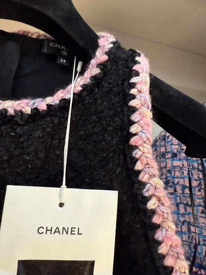 Chanel 24k black tweed Top