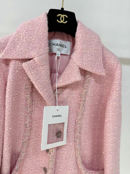 Chanel 23K pink tweed jacket