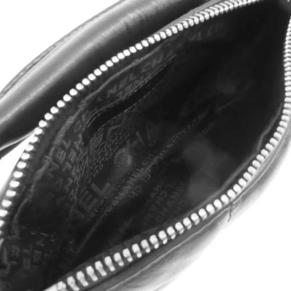 Rare Chanel 02A Mini Black Quilted Lambskin Silver CC Chain Fringe Bag