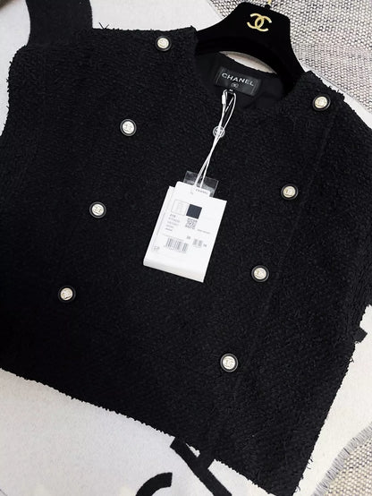 Chanel 21s black tweed top