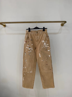 Louis Vuitton 26 Print Embroidered Denim Cargo Pants