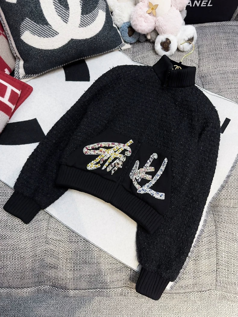 Chanel 22A black tweed jacket