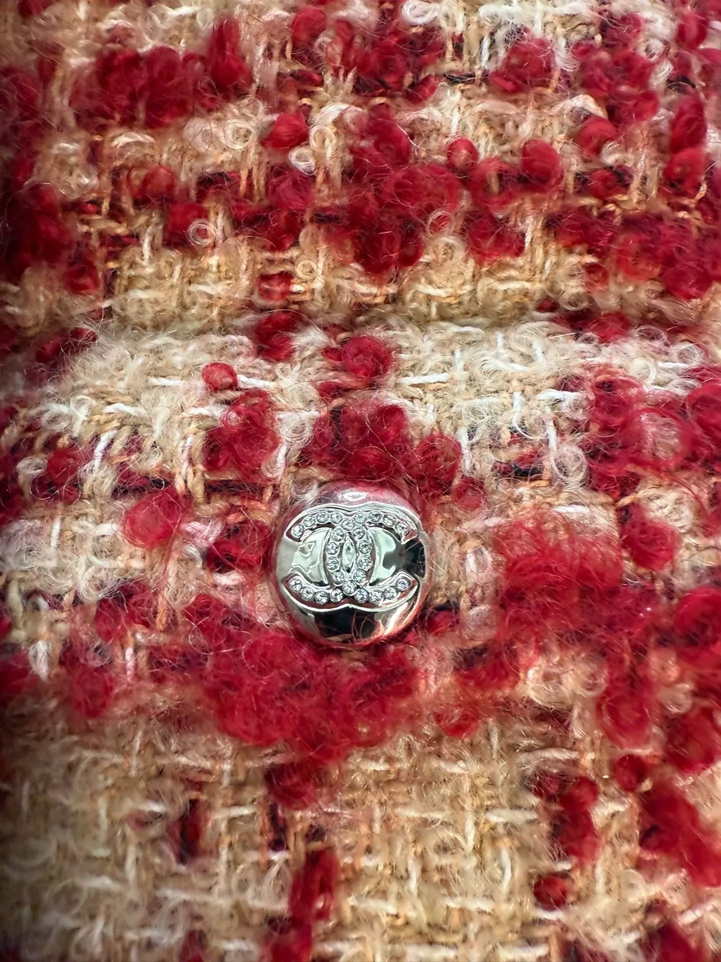 Chanel 24N ski collection's red/beige down vest