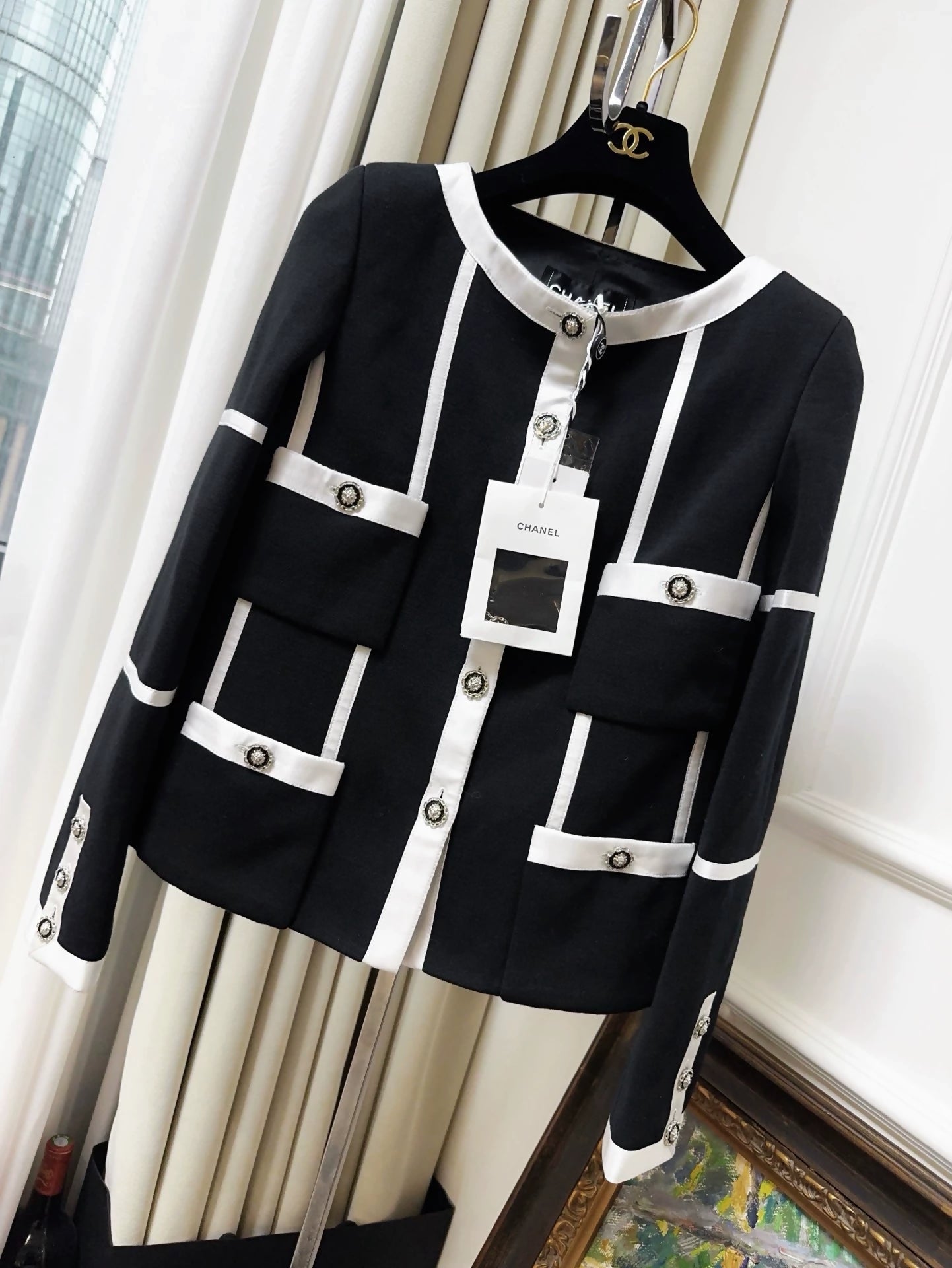 Chanel 20k Black & White Jacket