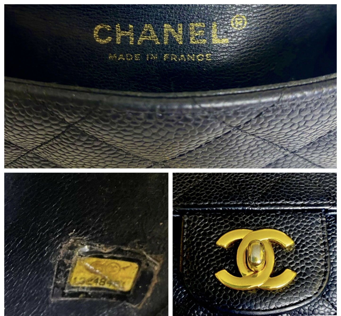 Chanel Mini Square Black Caviar Classic Timeless Flap Bag GHW