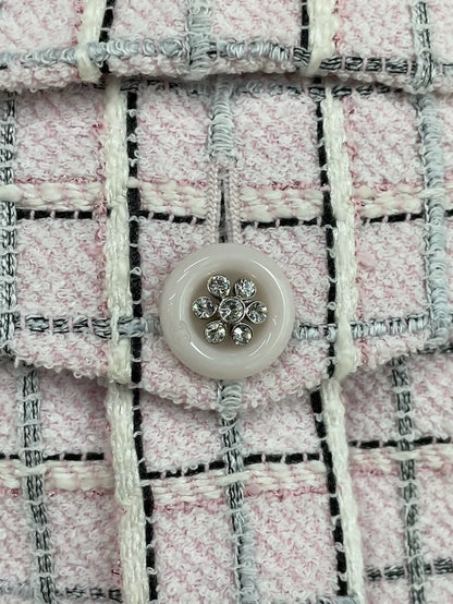 Chanel 25C pink woven dress-jacket