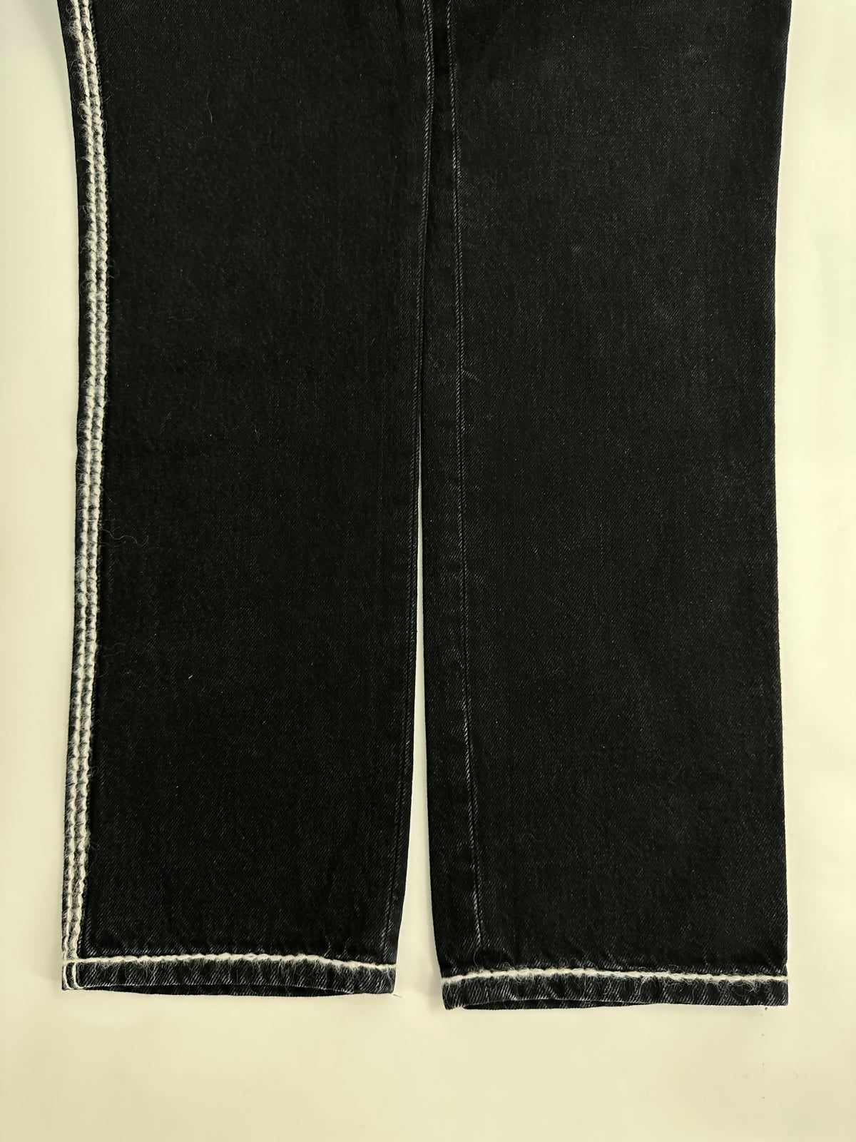 Chanel 24N Coco Neige Black and White Cartoon Border Wide-Leg Jeans Size 34