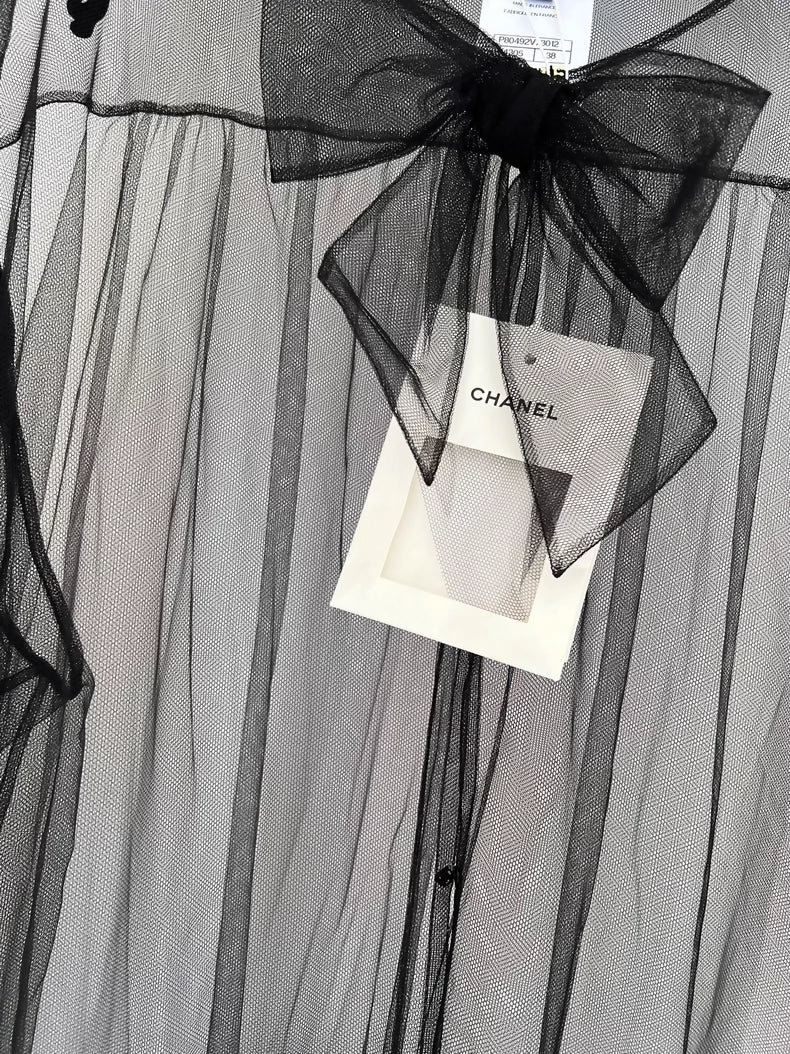 Chanel 25K Black Lace Blouse