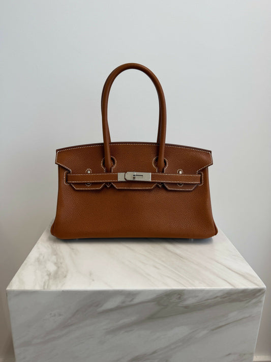 Hermès Birkin Shoulder 29 Fauve Barenia PHW K 2025