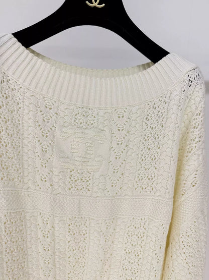 Chanel 24m coco beach knit top