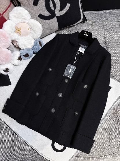 Chanel 13A Black Wool Jacket