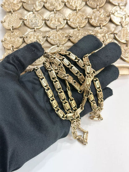 Chanel “Artemis” Gold Metal Coin Evening Bag with Chain Strap (2018)