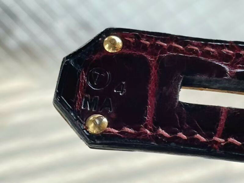 Hermès HAC 50 Bordeaux Porosus Crocodile GHW