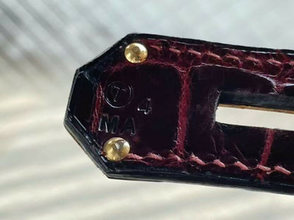 Hermès HAC 50 Bordeaux Porosus Crocodile GHW
