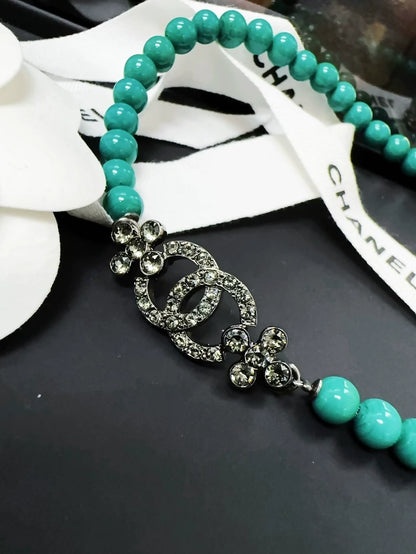 Chanel 23A turquoise choker necklace