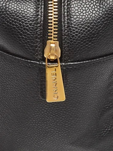 Chanel PPT Black Quilted Caviar Leather Petite Timeless Shopping Tote Bag GHW