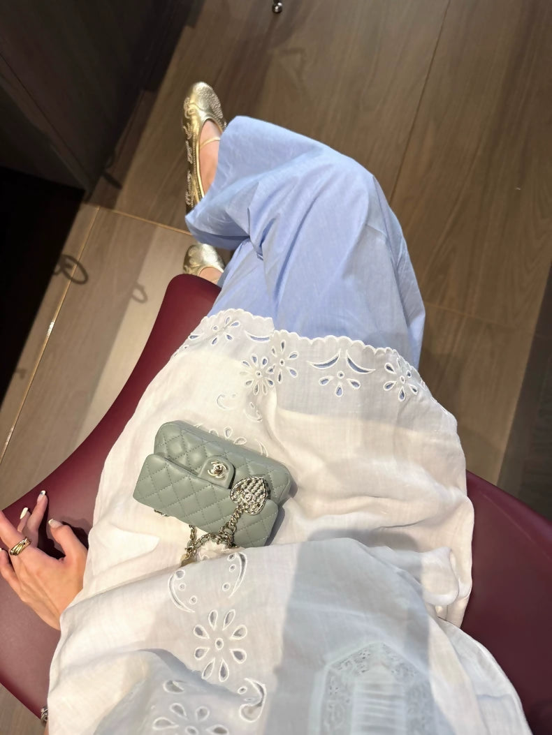 Chanel 25A mini CF bag in blue-green