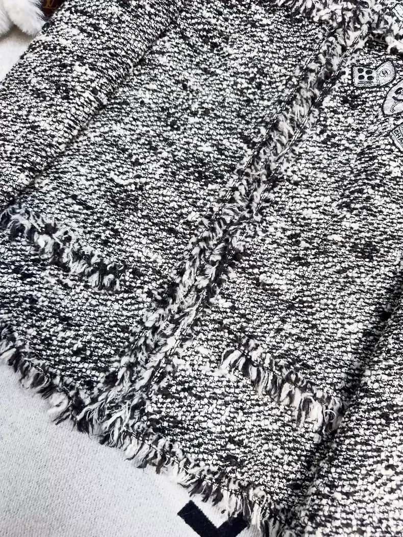 Chanel 04A black and white tweed jacket
