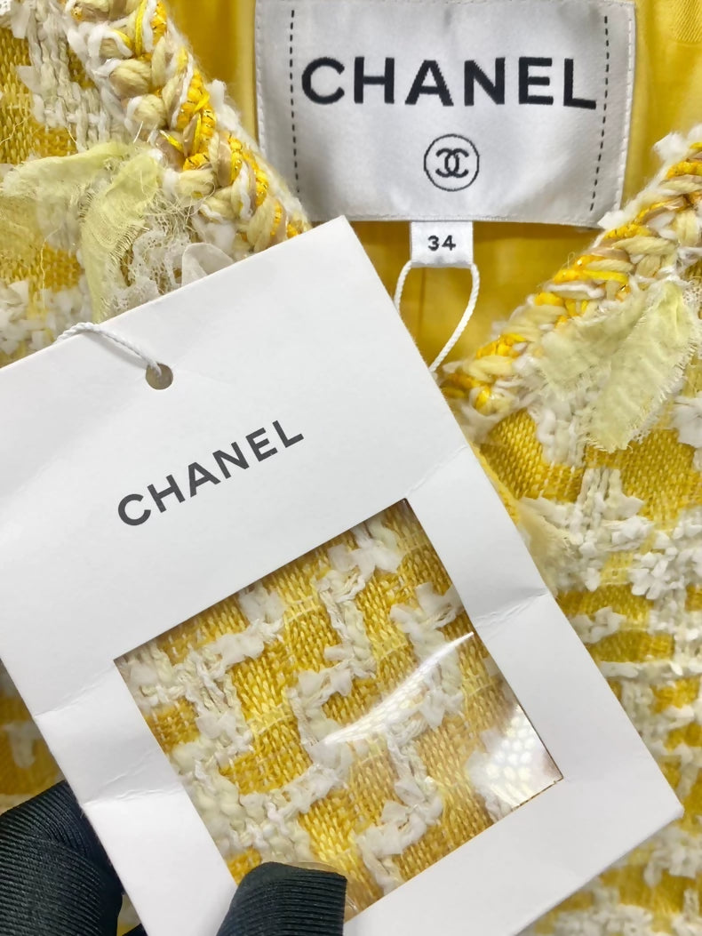 Chanel 18S white & yellow jacket – Wararni.com