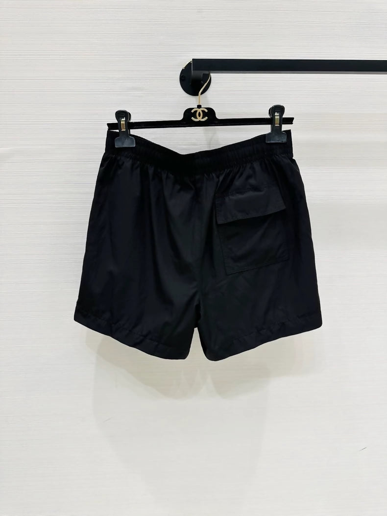 Chanel 26s black CC logo shorts