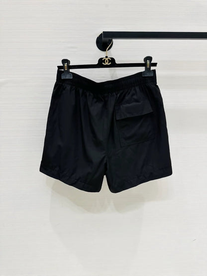 Chanel 26s black CC logo shorts