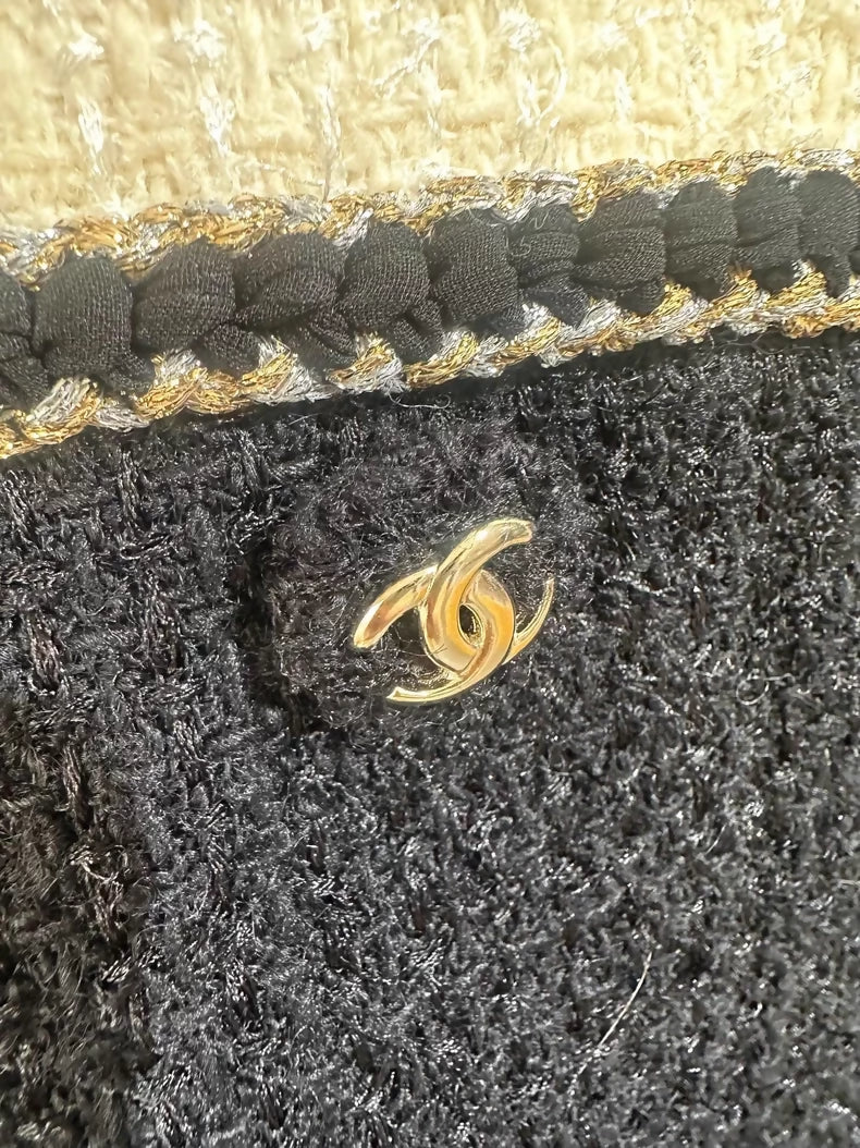 Chanel 20A Black and White Wool jacket