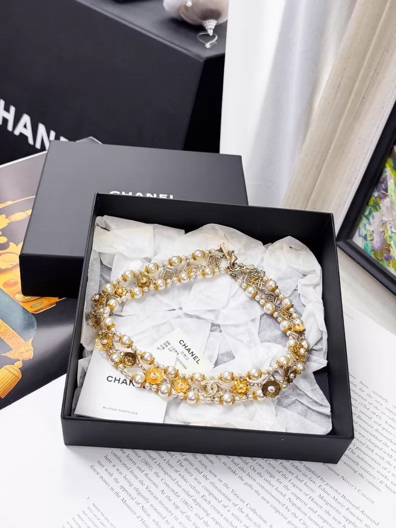 Chanel 18c Pearl Embroidered Choker