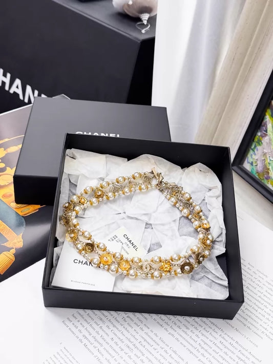 Chanel 18c Pearl Embroidered Choker